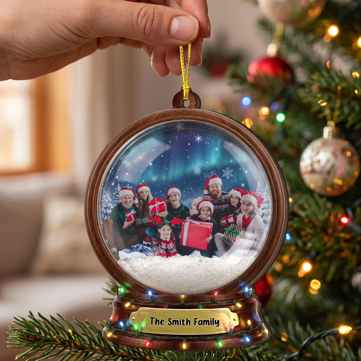 Custom Photo Family Together Christmas Gifts - Personalized Ornament