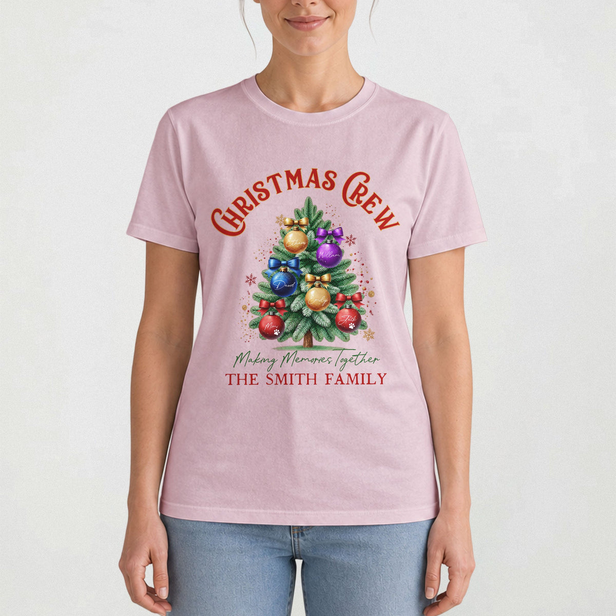 Christmas Crew, Family Christmas, Custom Family Name, Matching Christmas Shirt, Gift For Family Members - Personalized Shirt