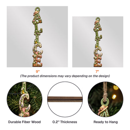 Custom Name Ornament Gift For Her, Garden Lover - Personalized Ornament