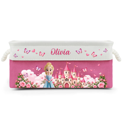 A Beautiful Princess Gift For Daughter, Granddaughter - Personalized Storage Basket