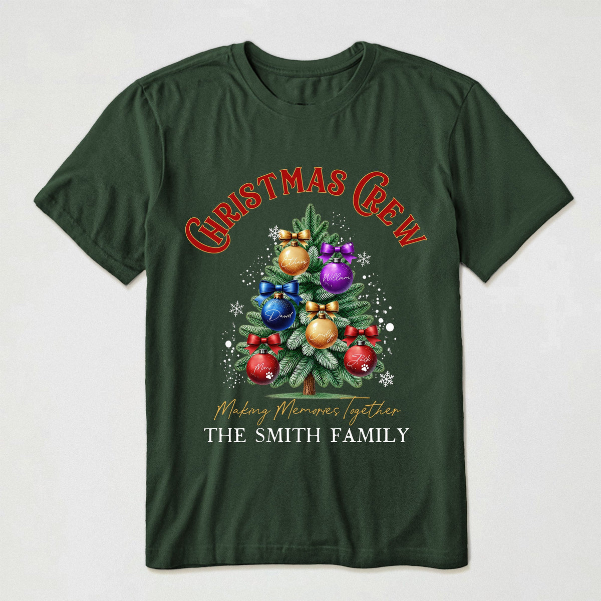Christmas Crew, Family Christmas, Custom Family Name, Matching Christmas Shirt, Gift For Family Members - Personalized Shirt