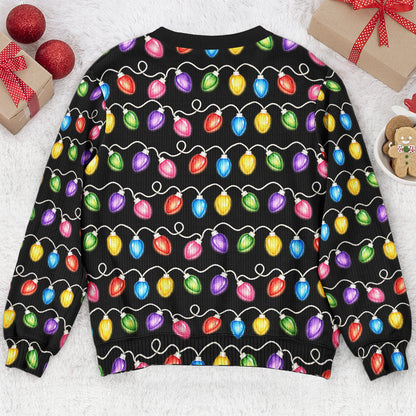 Custom Funny Pet Christmas Santa With Lights Feliz Navidog - Personalized Ugly Sweater