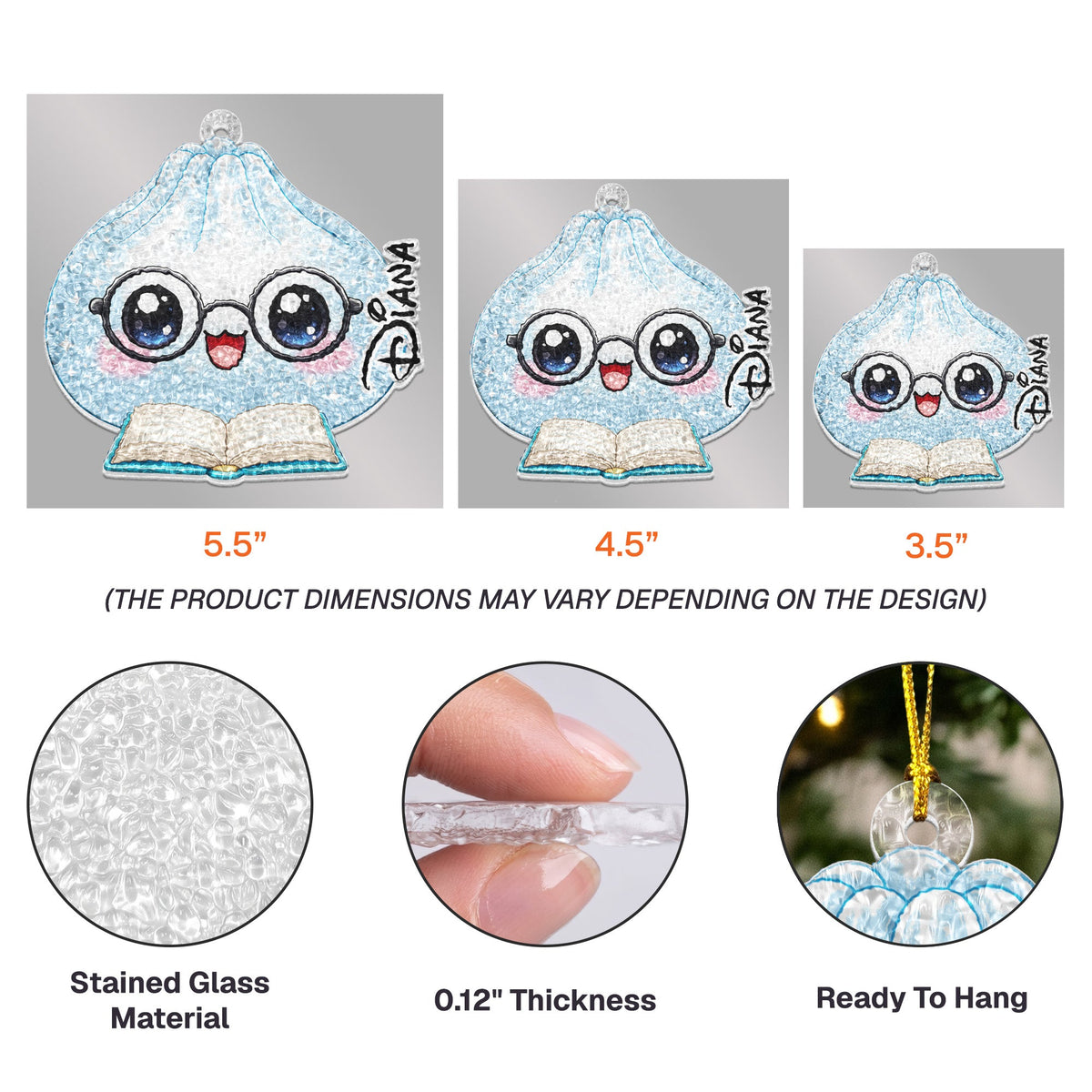 Cute Dumplings Family Christmas Funny Keepsake - Personalized Ornament
