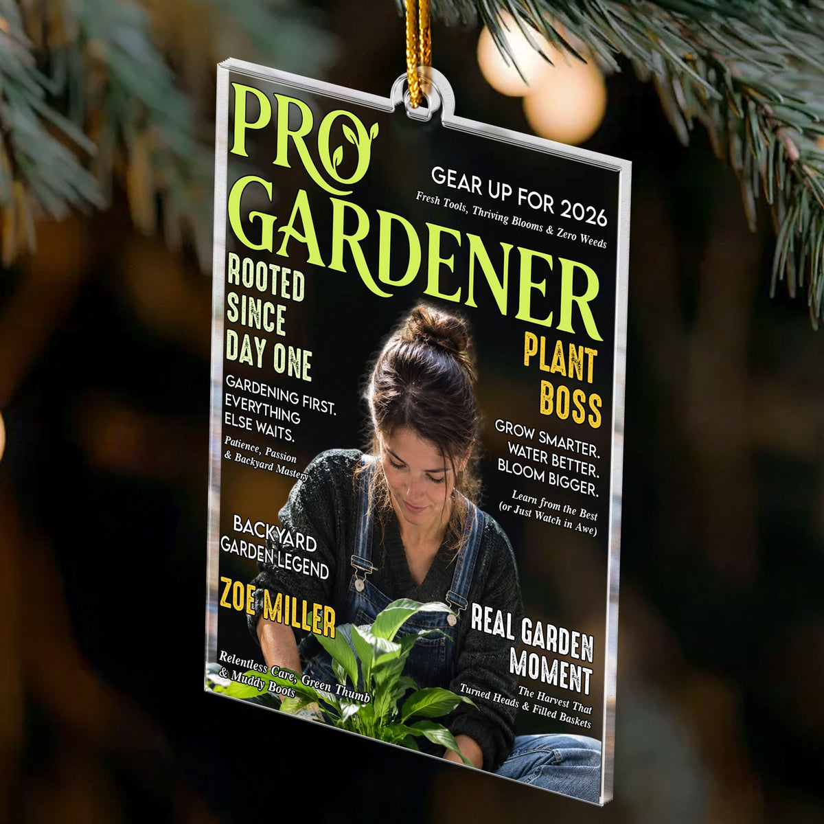Pro Gardener Magazine Gift For Plant Lover - Personalized Ornament
