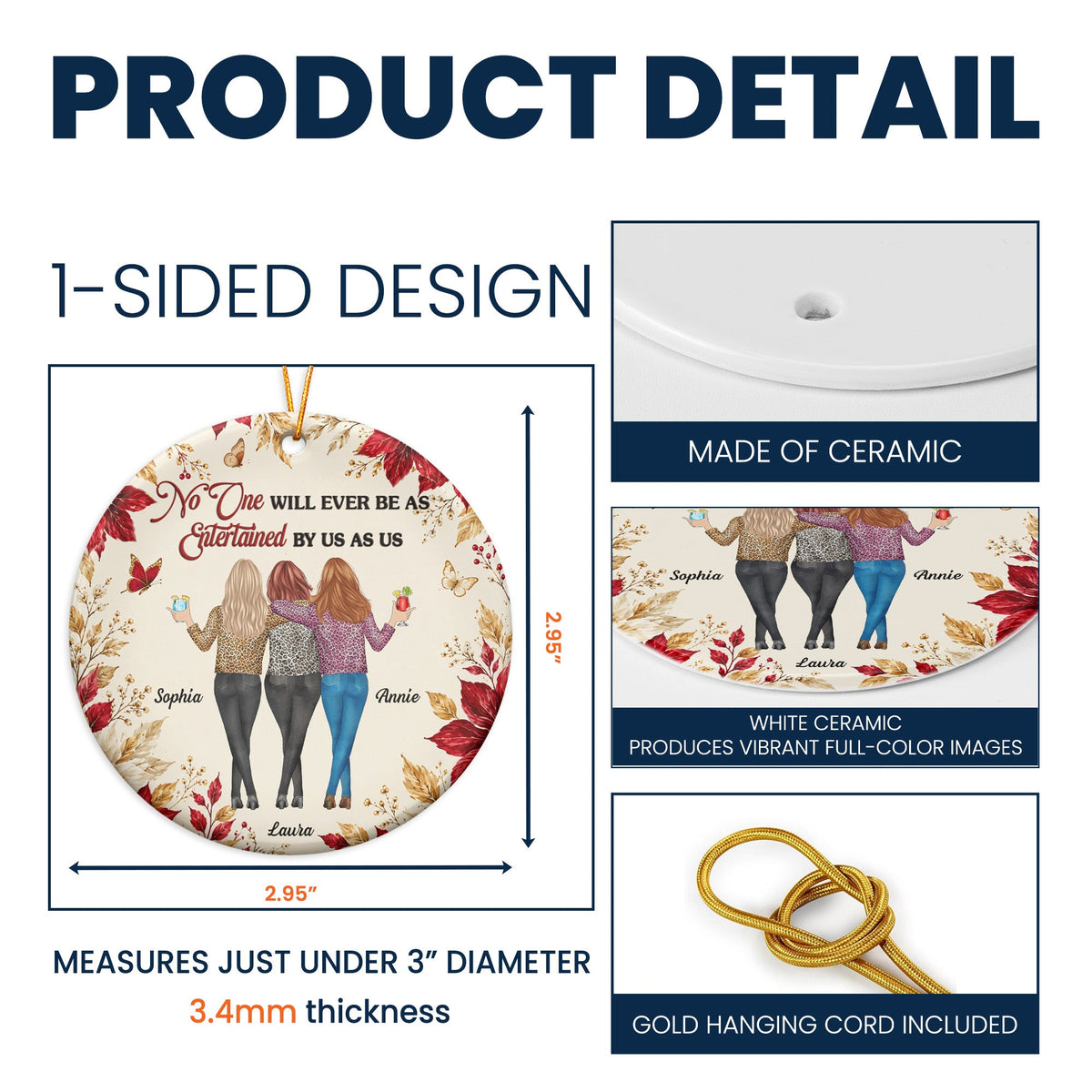 No One Will Ever Be As Entertained By Us As Us New Friendship Gifts For BFF - Personalized Ornament