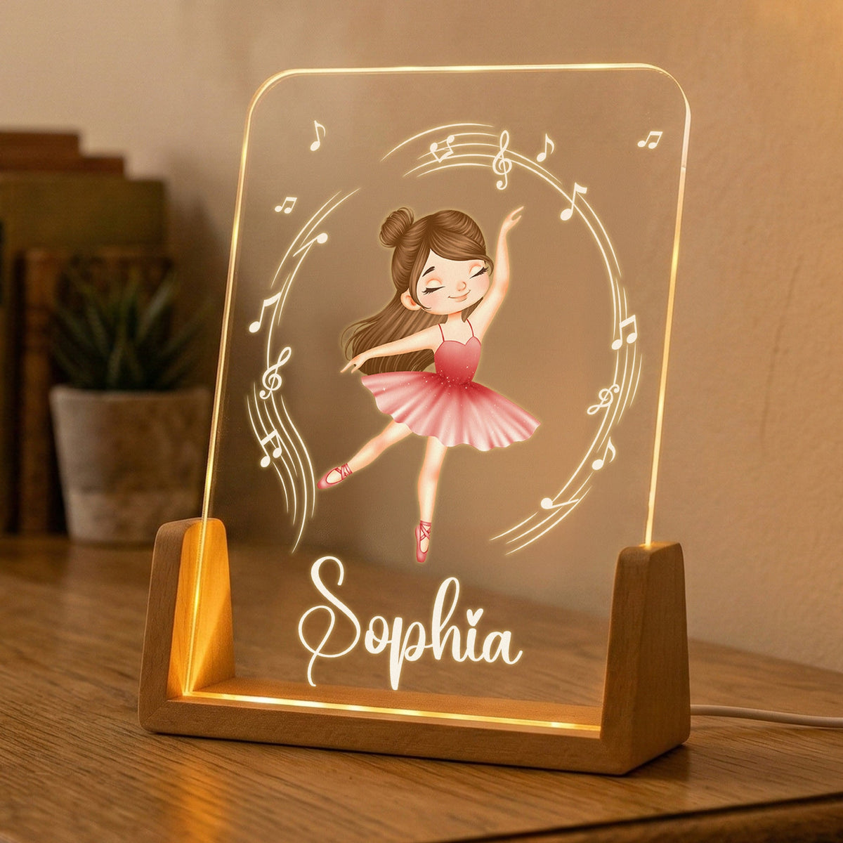 Ballet Girl Custom Name & Character Gift For Ballerina, Ballet Lovers - Personalized Night Light