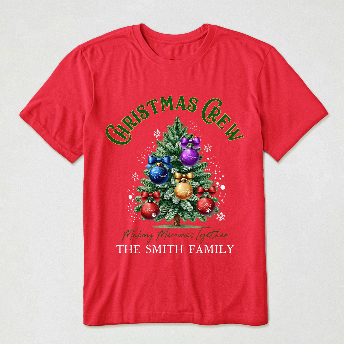 Christmas Crew, Family Christmas, Custom Family Name, Matching Christmas Shirt, Gift For Family Members - Personalized Shirt