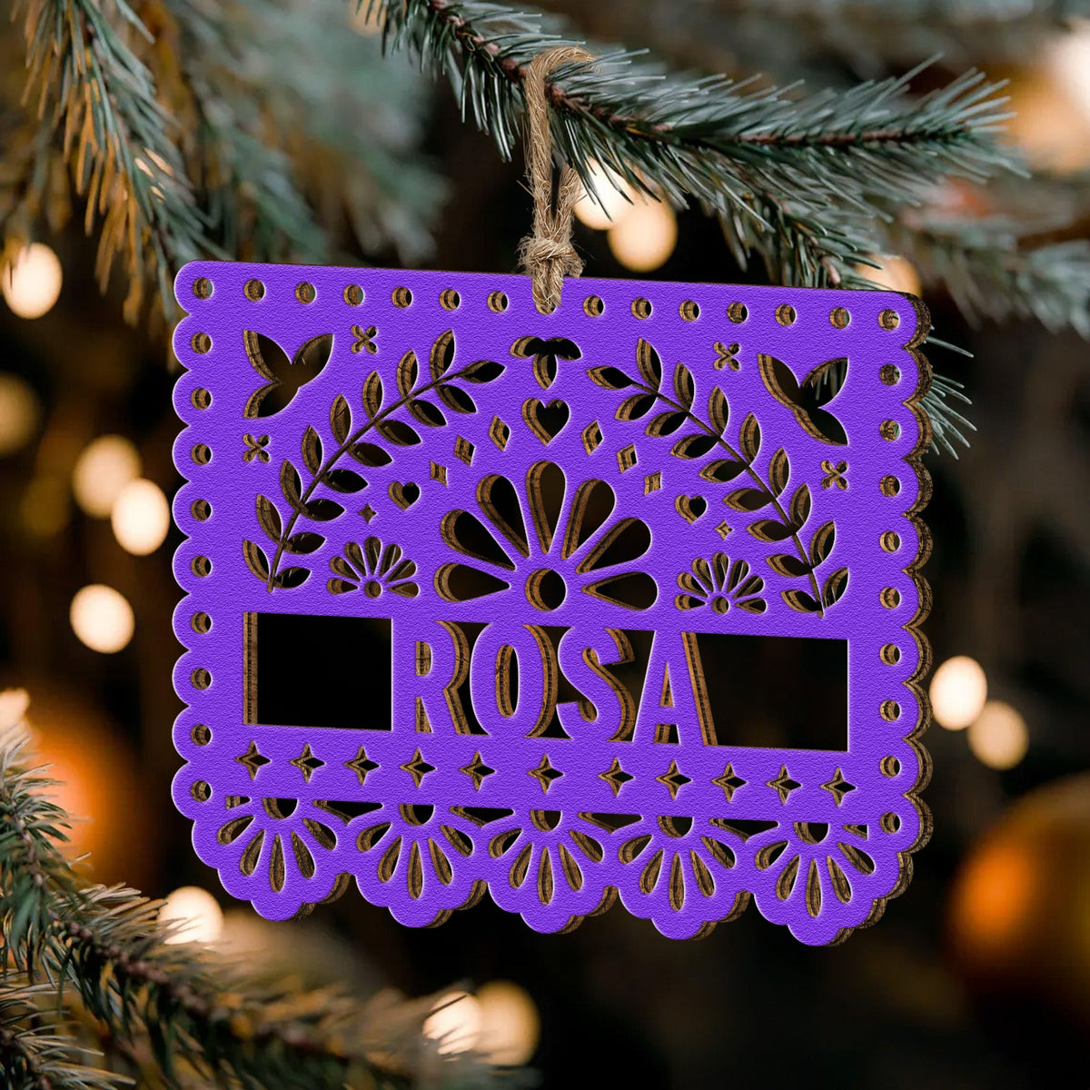 Custom Papel Picado Ornament Gift For Family Mom Dad - Personalized Ornament