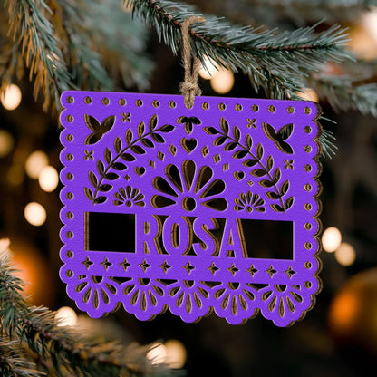 Custom Papel Picado Ornament Gift For Family Mom Dad - Personalized Ornament