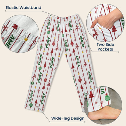 Custom Name Christmas Family Gifts - Personalized Lounge Pants