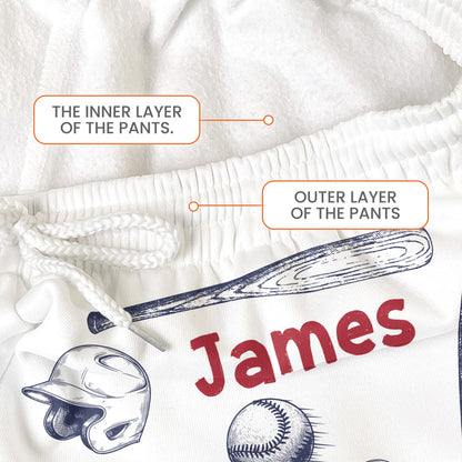 Custom Name & Number For Baseball Players New Version - Personalized Lounge Pants