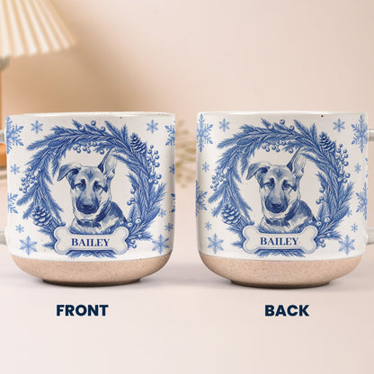 Custom Photo Pet Portrait Christmas Watercolor Cozy Cup - Personalized Mug