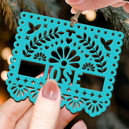 Custom Papel Picado Ornament Gift For Family Mom Dad - Personalized Ornament