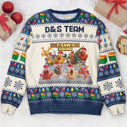 F-Caw-F Squad - For Funny Ugly Sweater Party - Personalized Sweater