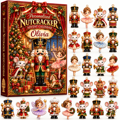 Personalized Magical Nutcracker Advent Calendar 2026 – 2D Acrylic Christmas Countdown