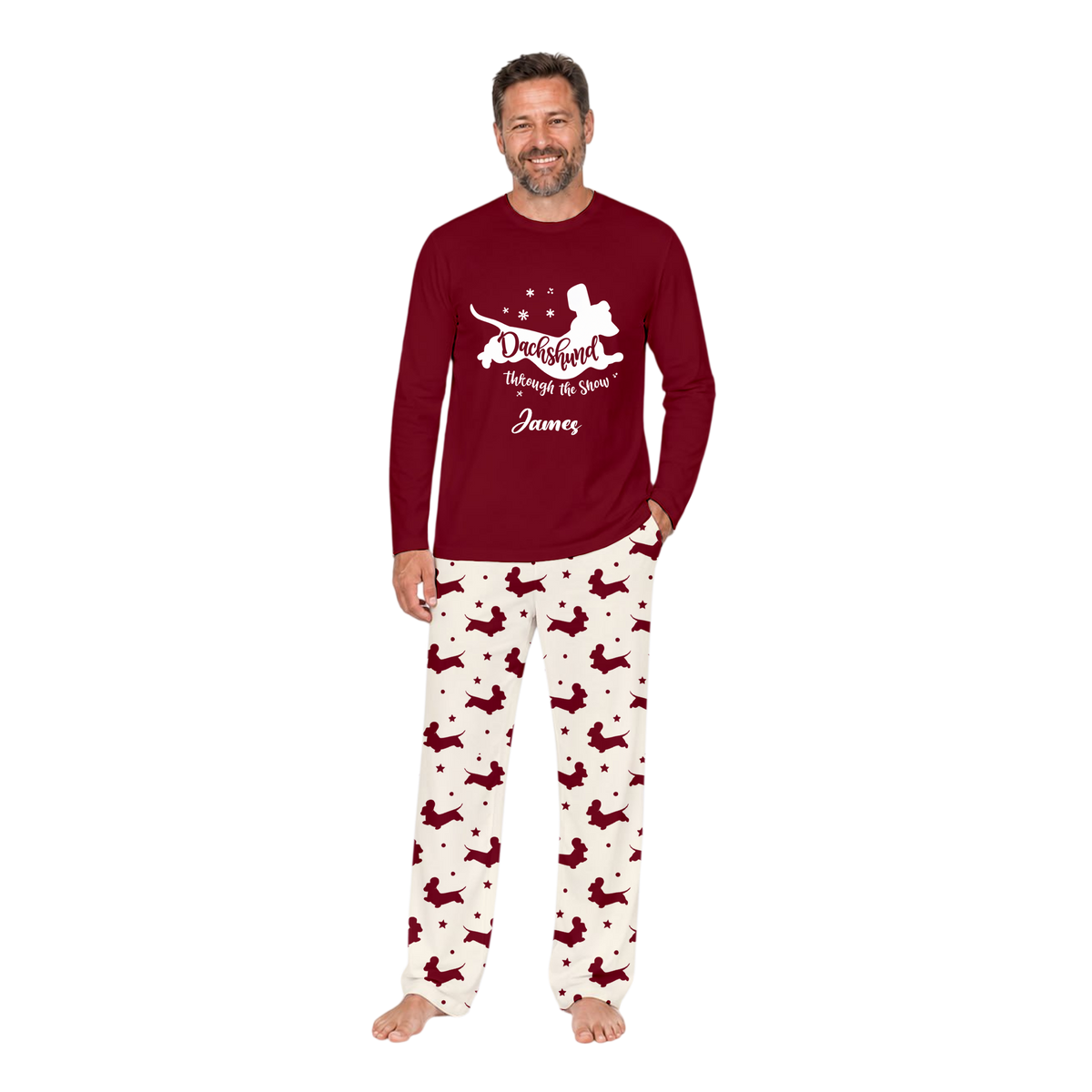 Merry Christmas Dachshund Matching Family Christmas Pajamas With Pet