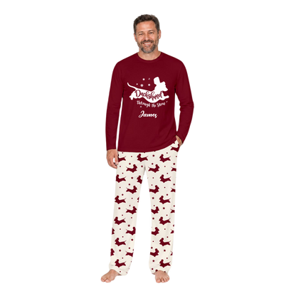 Merry Christmas Dachshund Matching Family Christmas Pajamas With Pet