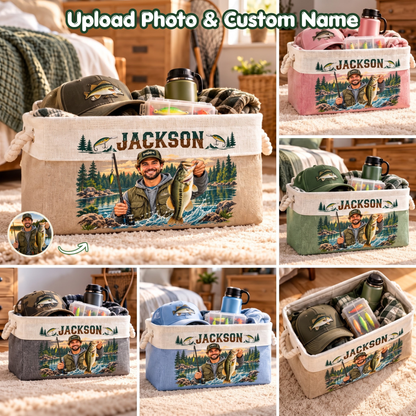 Personalized Fishing Storage Basket – Fishing Adventures & Outdoor Life