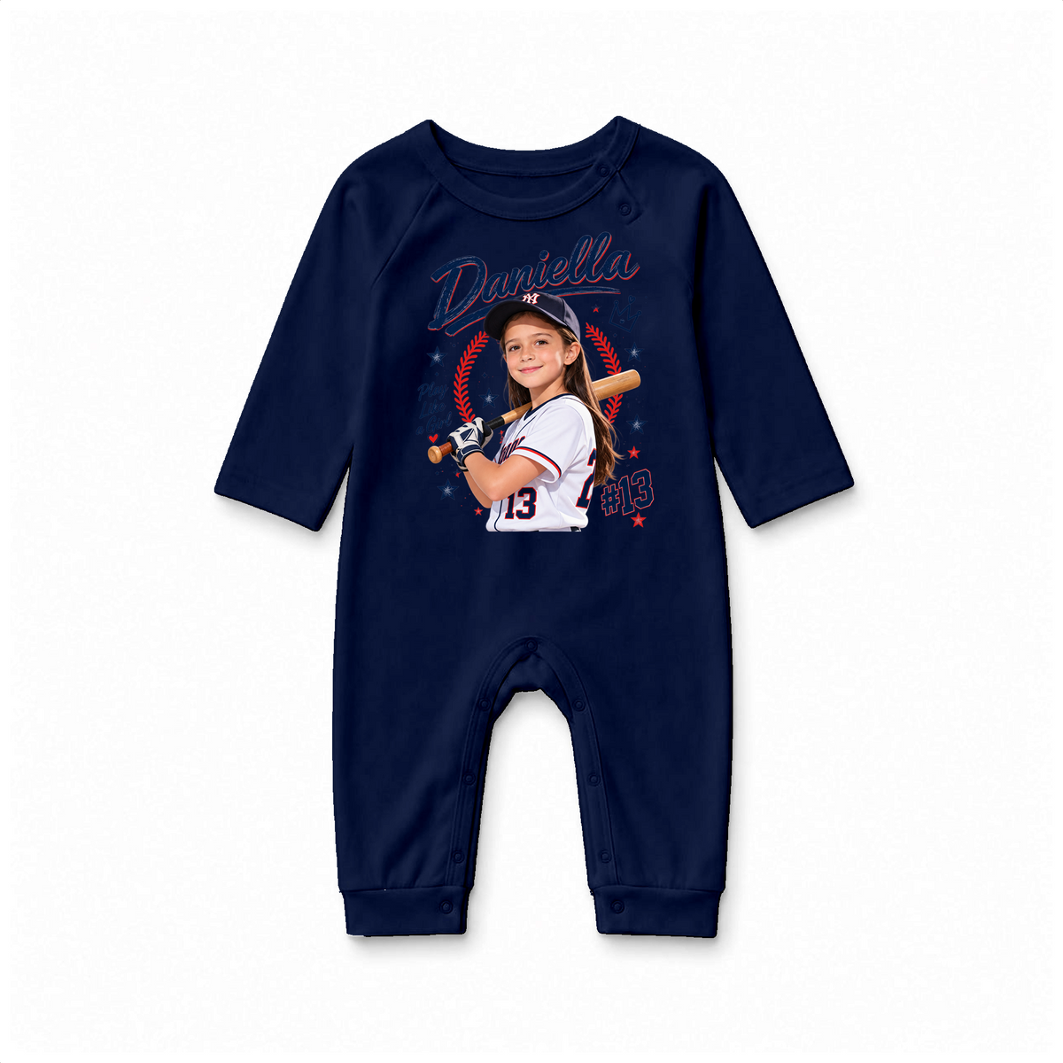 Personalized Custom Photo Baseball Matching Family Pajamas