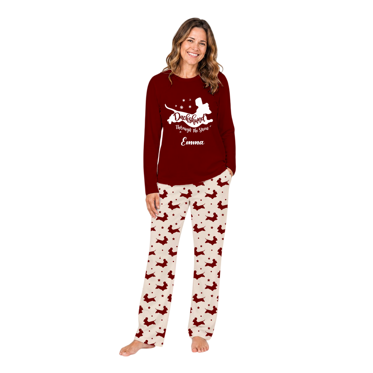 Merry Christmas Dachshund Matching Family Christmas Pajamas With Pet