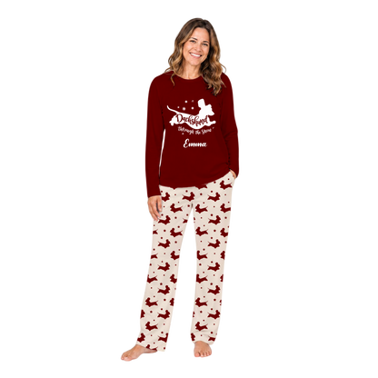 Merry Christmas Dachshund Matching Family Christmas Pajamas With Pet