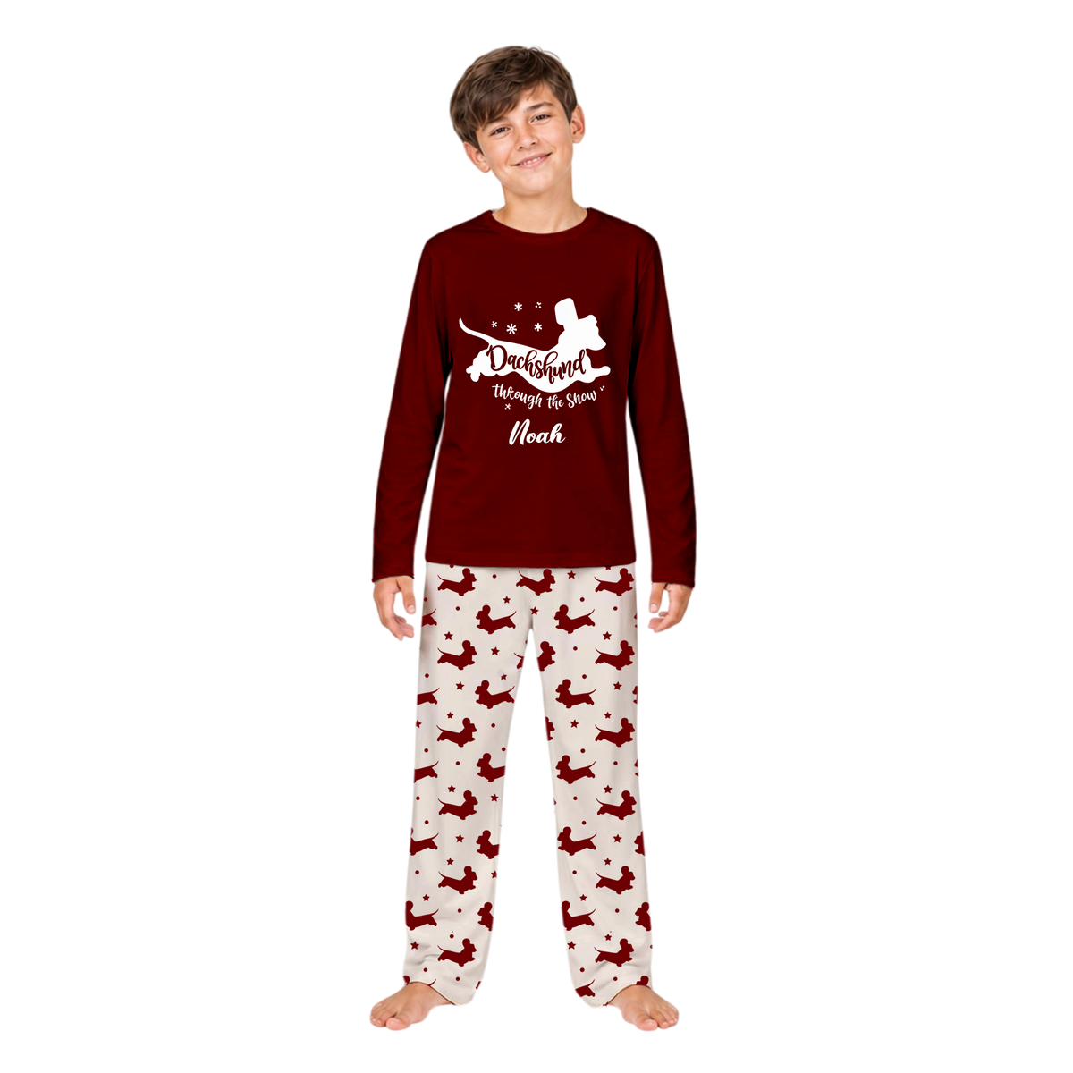 Merry Christmas Dachshund Matching Family Christmas Pajamas With Pet