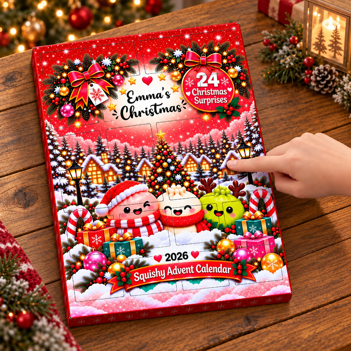 Christmas Gets Cuter Every Day - Personalized Dumpling Advent Calendar