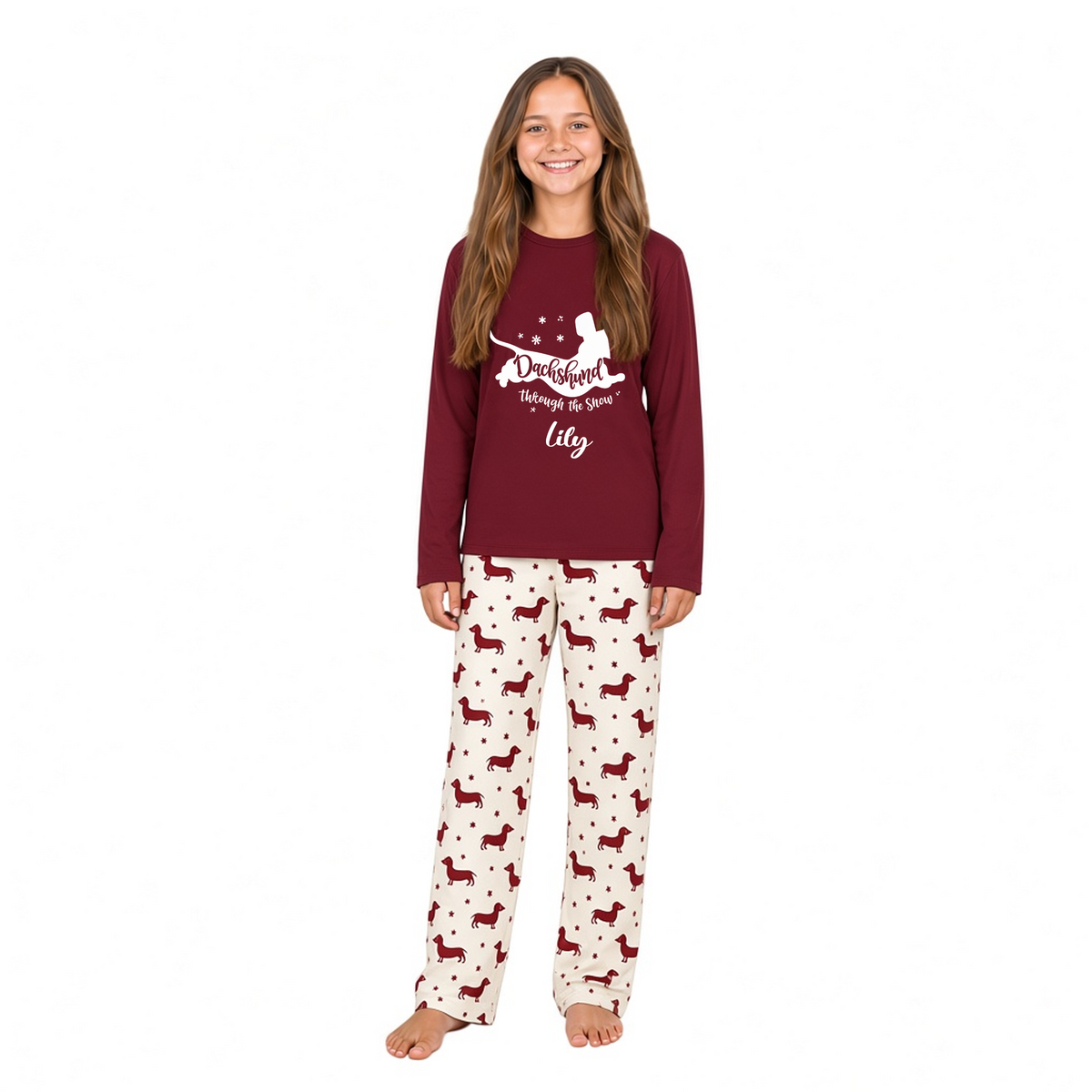 Merry Christmas Dachshund Matching Family Christmas Pajamas With Pet
