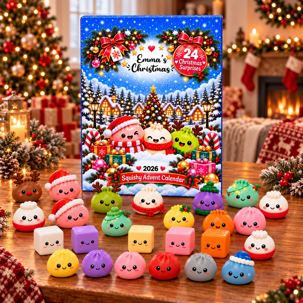 Christmas Gets Cuter Every Day - Personalized Dumpling Advent Calendar
