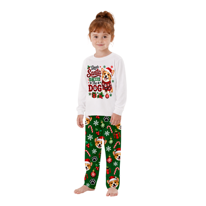 Custom Pet Face Dear Santa It Was The Dog Family Sleepwear Christmas