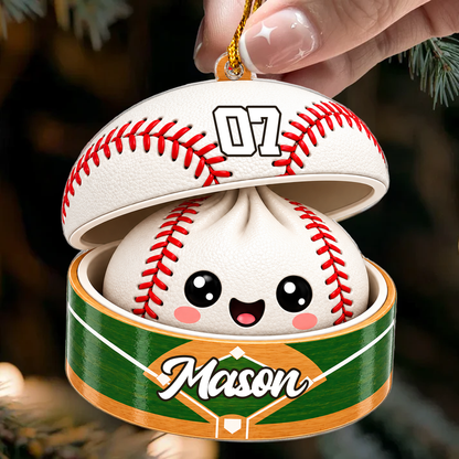 Cute Dumplings For Baseball, Softball, Soccer, Football, Basketball, Hockey Lover - Personalized Ornament