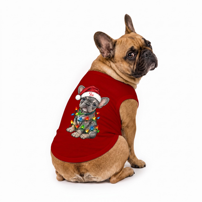 Cute Personalized French Bulldog Christmas Lights Pyjama Set