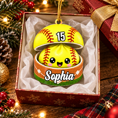 Cute Dumplings For Baseball, Softball, Soccer, Football, Basketball, Hockey Lover - Personalized Ornament