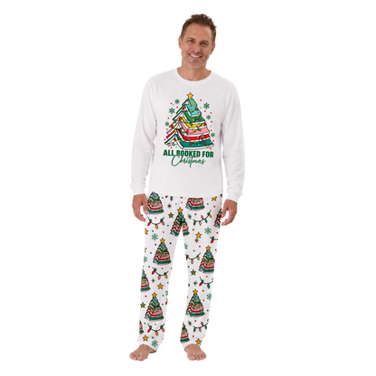 Cute All Booked For Christmas Book Tree Family Christmas Pajamas