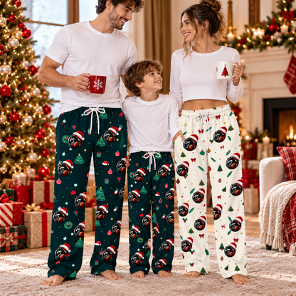 Personalized Logo/Mascot Christmas Pajama Pants – Custom Team Logo Lounge Pants