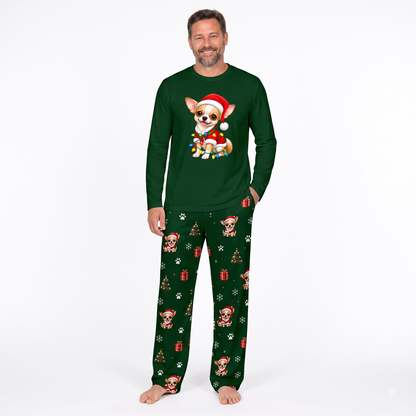 Cute Chihuahua Santa Christmas Dog Lover Matching Family Christmas Pajamas