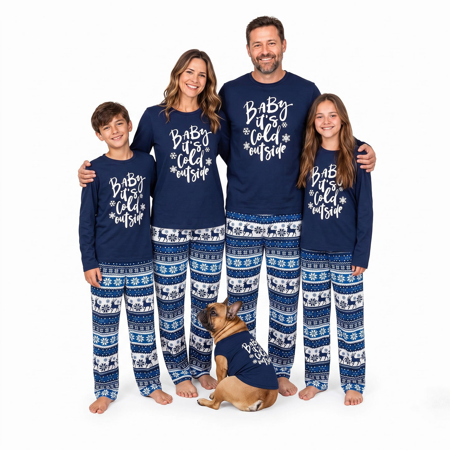 Baby It’s Cold Outside Matching Family Christmas Pajamas Set – Holiday PJs for Adults, Kids & Pet