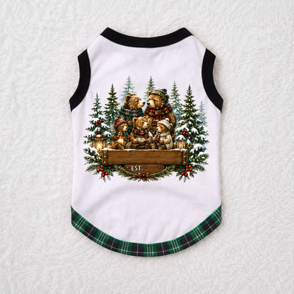 Cozy Bear Family Personalized Name And Year Family Christmas Pajamas
