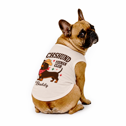 Custom Name Dachshund Cowboy Family Christmas Matching Pajamas With Pet