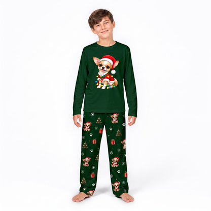 Cute Chihuahua Santa Christmas Dog Lover Matching Family Christmas Pajamas