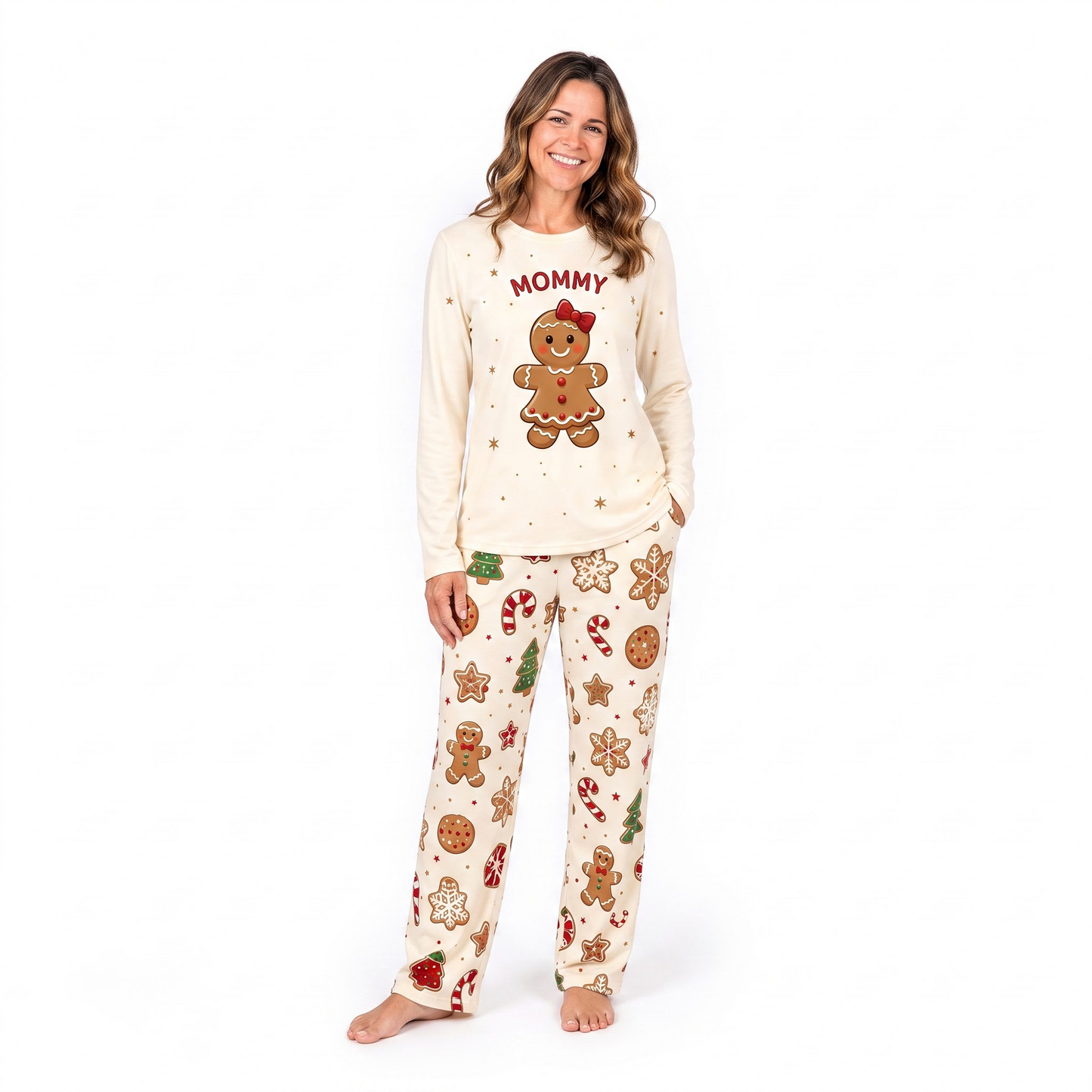 Funny Gingerbread Family Matching Christmas Pajamas With Pet