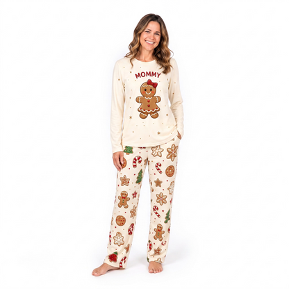 Funny Gingerbread Family Matching Christmas Pajamas With Pet