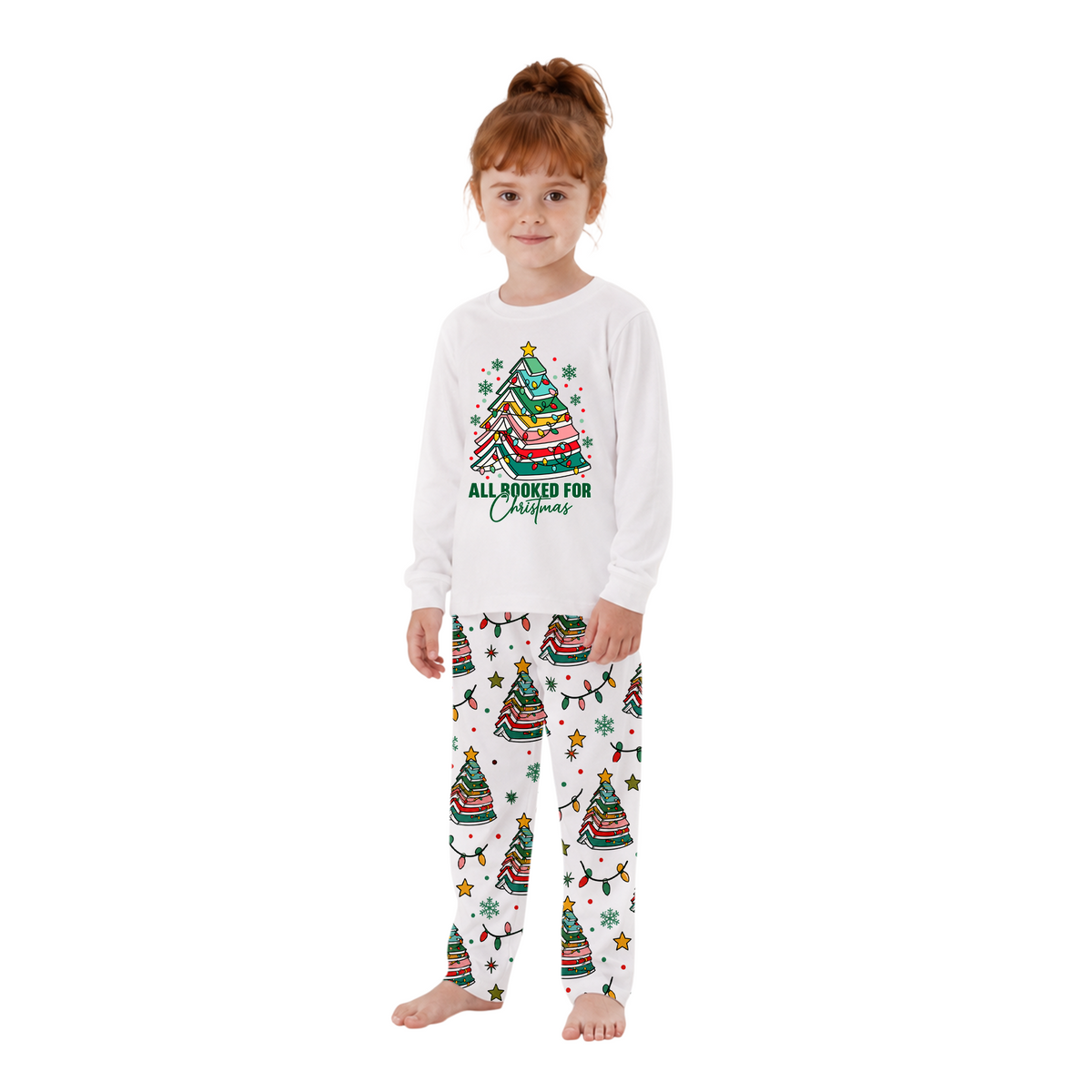 Cute All Booked For Christmas Book Tree Family Christmas Pajamas