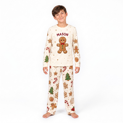 Funny Gingerbread Family Matching Christmas Pajamas With Pet