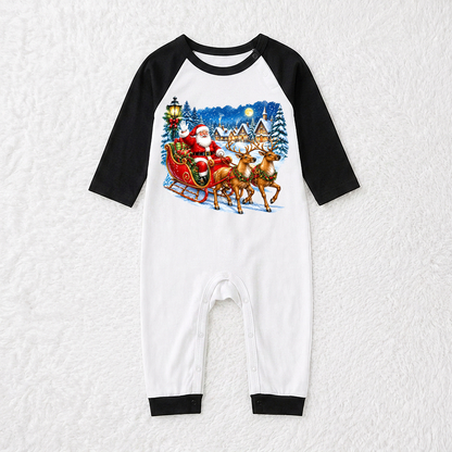 Magical Christmas Reindeer Sleigh Family Matching Christmas Pajamas