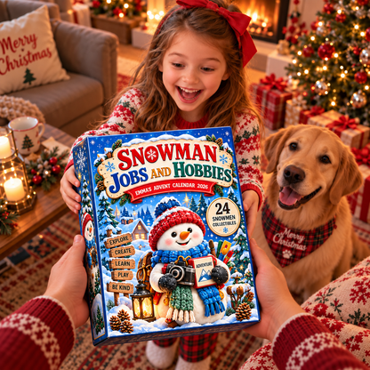 Personalized Snowman Jobs And Hobbies Advent Calendar With Custom Name