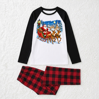Magical Christmas Reindeer Sleigh Family Matching Christmas Pajamas