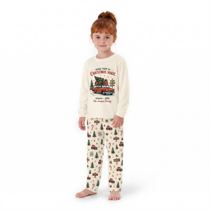 Personalized Christmas Road Trip Family Christmas Pajamas With Pet