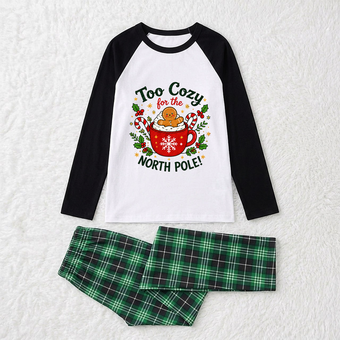 Cozy Gingerbread Mug Family Matching Christmas Pajamas With Pet