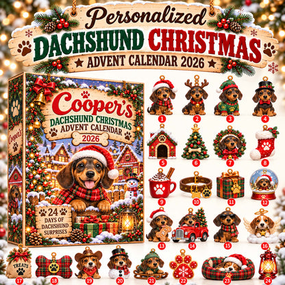Dachshund Christmas Advent Calendar 2026 – 24 Days of Sausage Dog Surprises